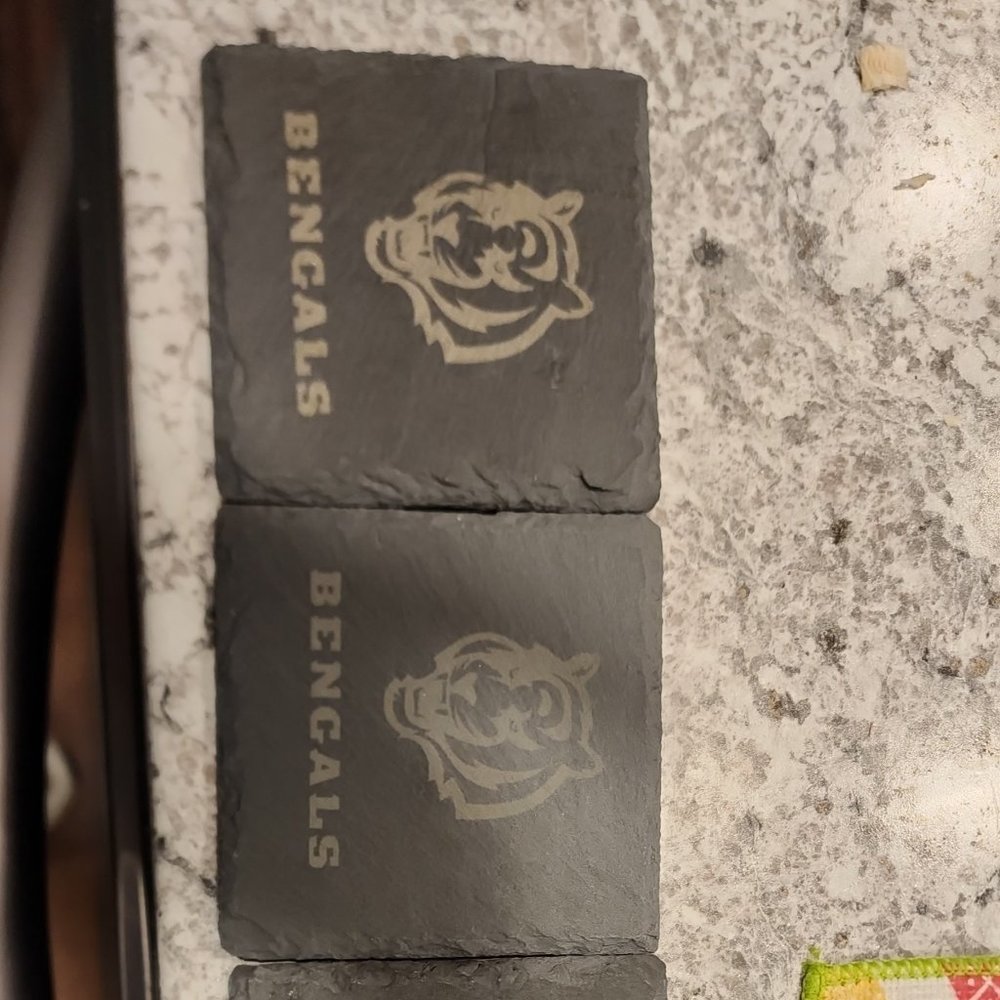 Set of 4 slate drink coaster